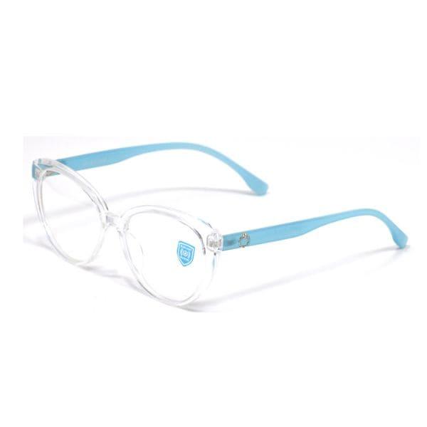 Cat-Eye Clear White Blue Frame – TR 232426