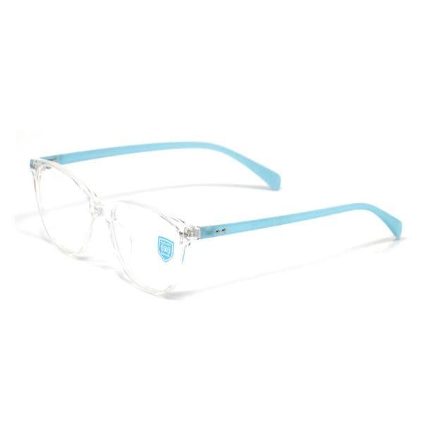 Cat-Eye Clear White Blue Frame – TR 232427